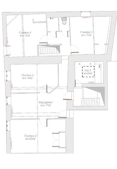 plan avant travaux pour renover interieur vieillot famille budget limite