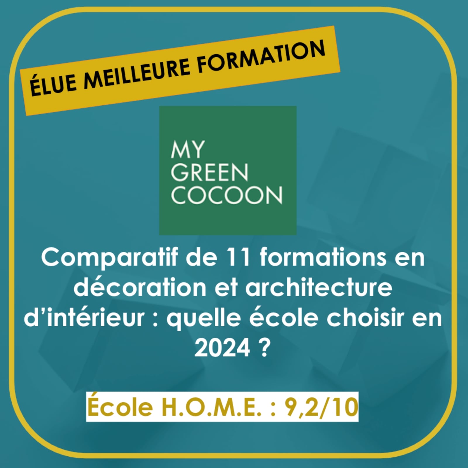HOME élue meilleure formation