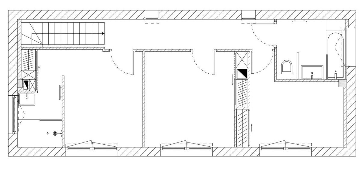 Plan avant aménagement maison contenair