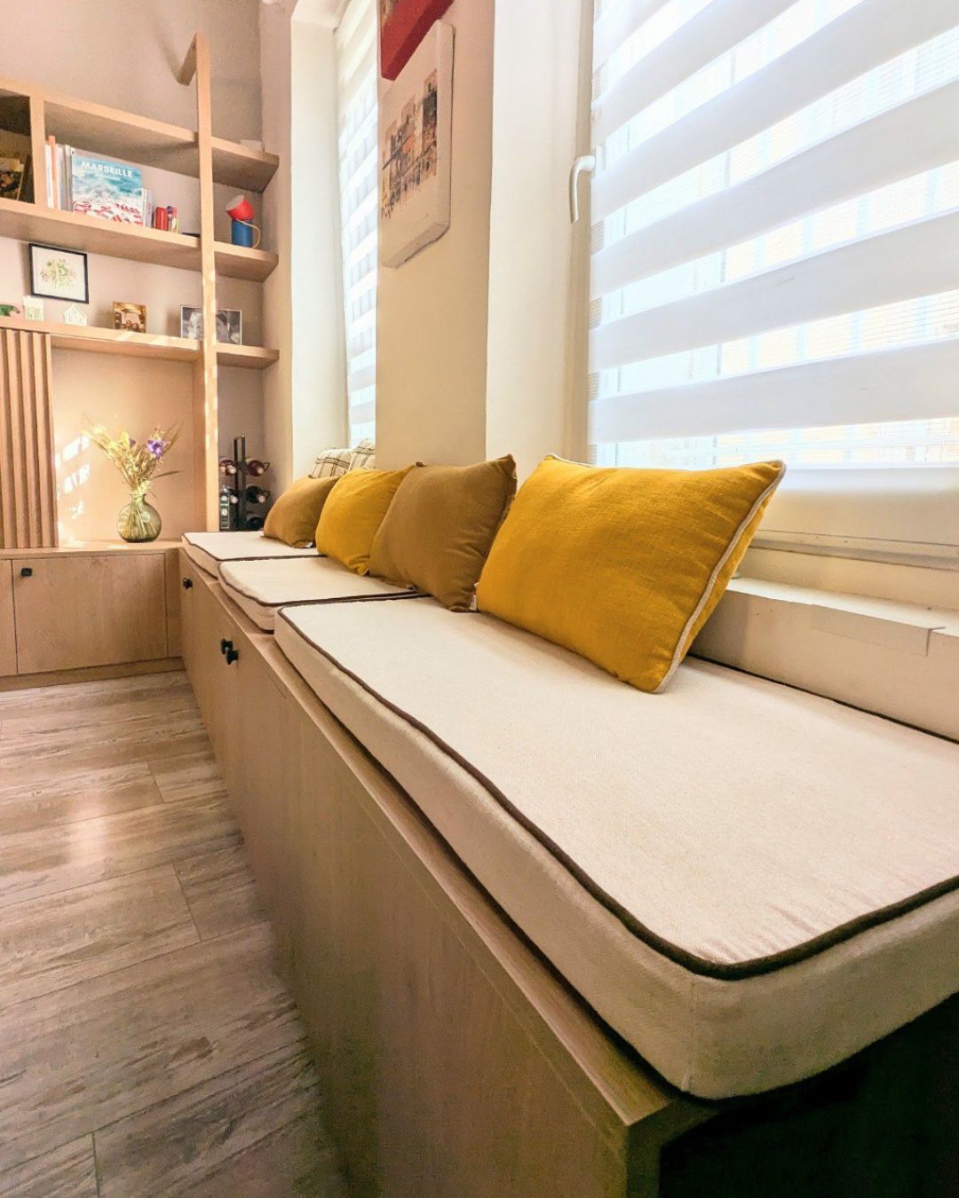 petit salon carre banquette sur mesure