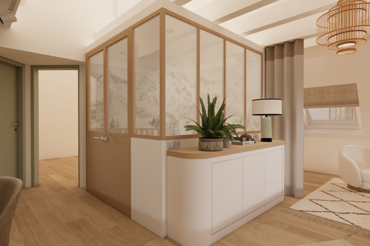 aménager palier escalier - après