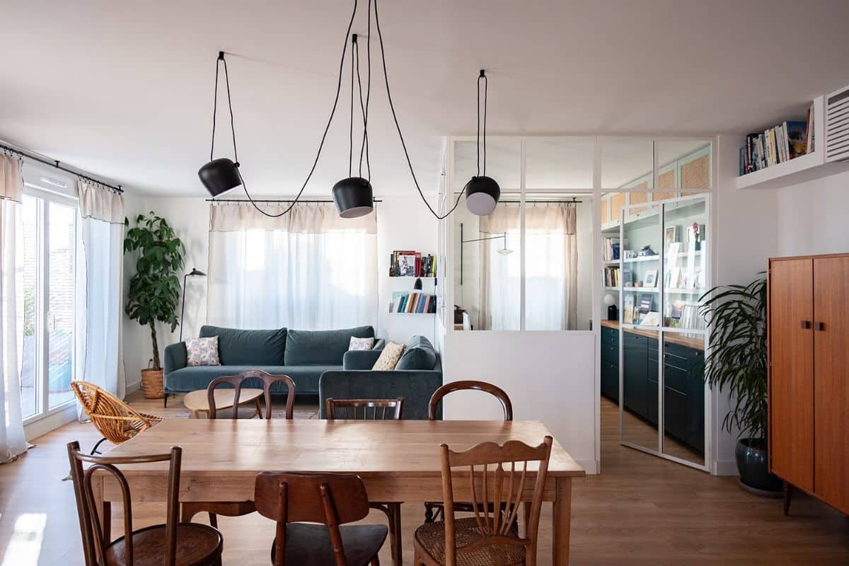 realisation-salon-apres réunir 2 appartement - salon avant