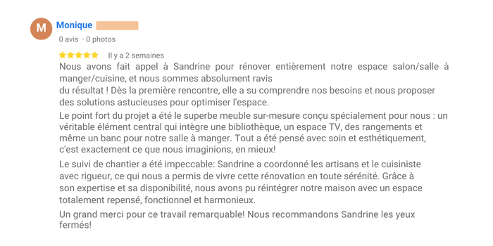 Avis client projet HOMER moderniser maison ancienne