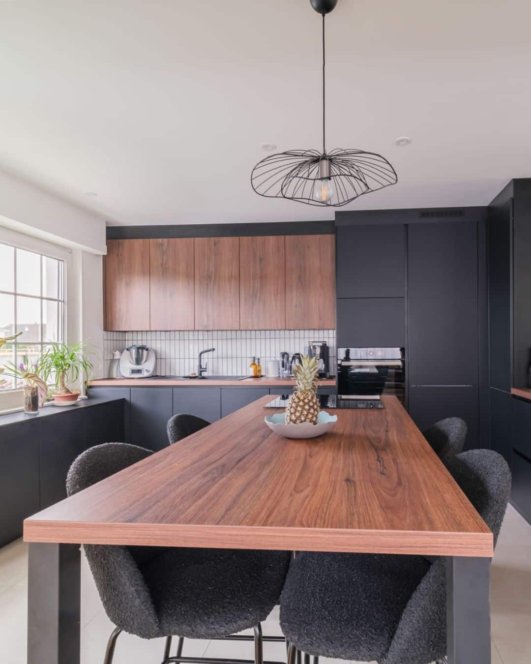 cuisine ouverte sur le salon ilot central