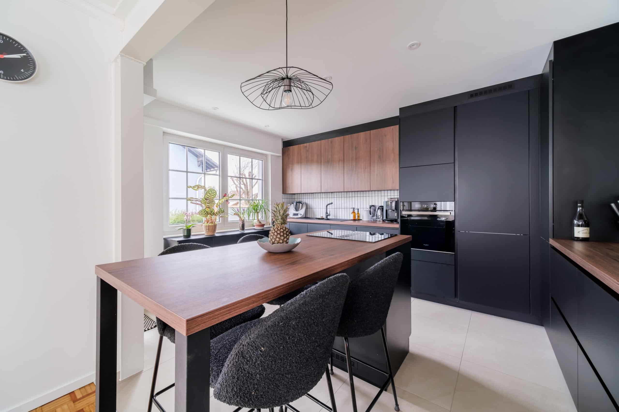 aménagement d'une cuisine ouverte sur le salon