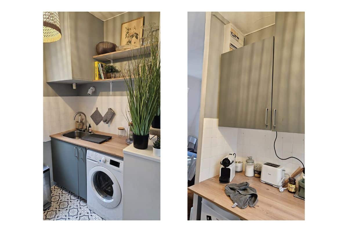 rénovation T2 30m2 Paris cuisine avant