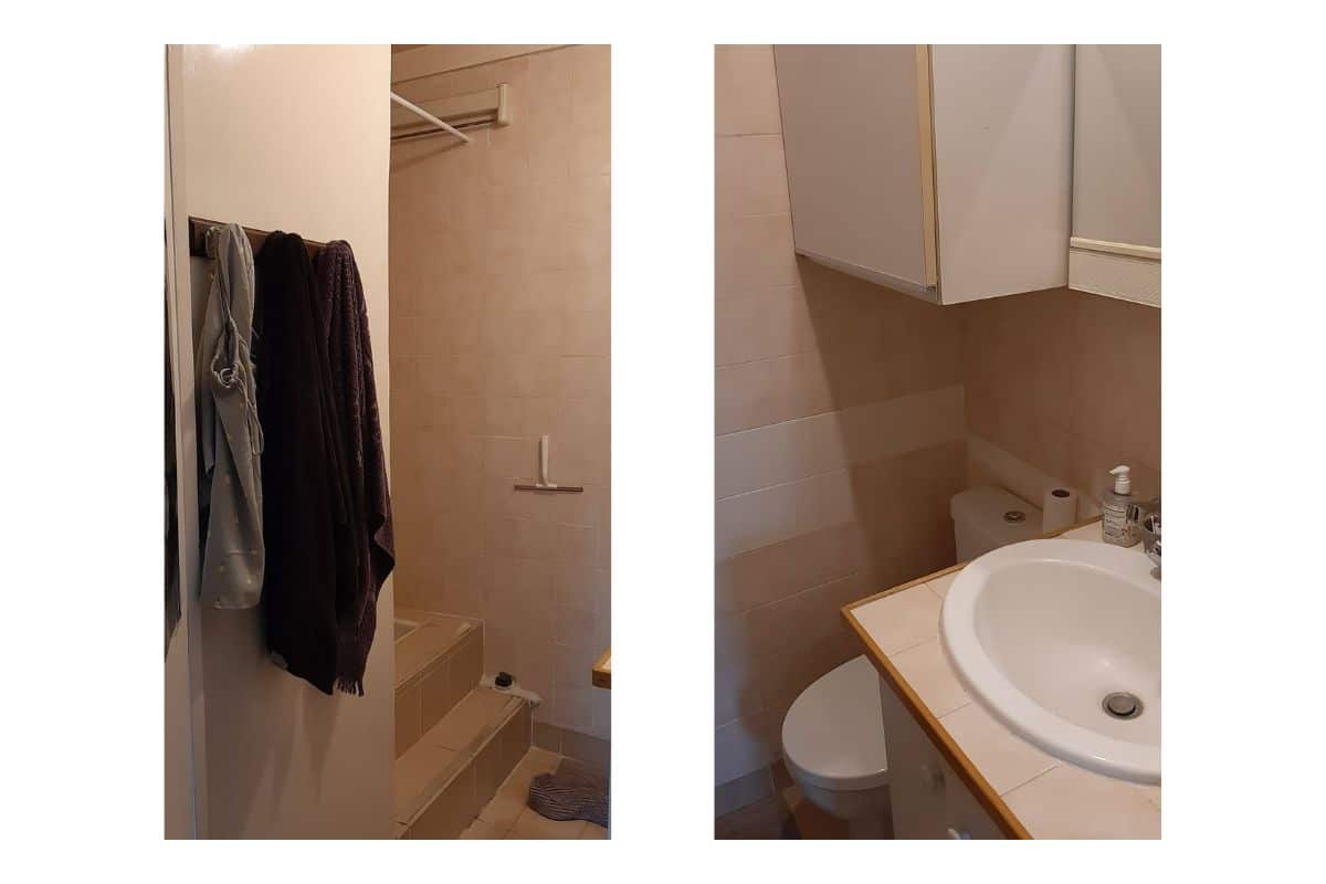 rénovation T2 30m2 Paris salle de bain avant